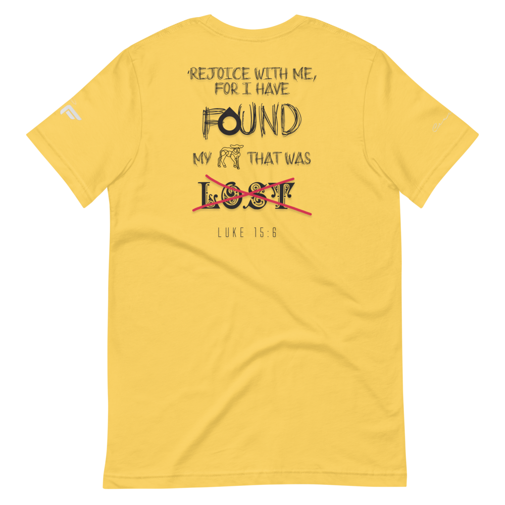 See Luke 15:6 • "Lost & Found" — Tee • Shop & Buy Custom-Designed Christian Products & Merchandise Online • Crucifly // Get Fly » Never Die » Testify