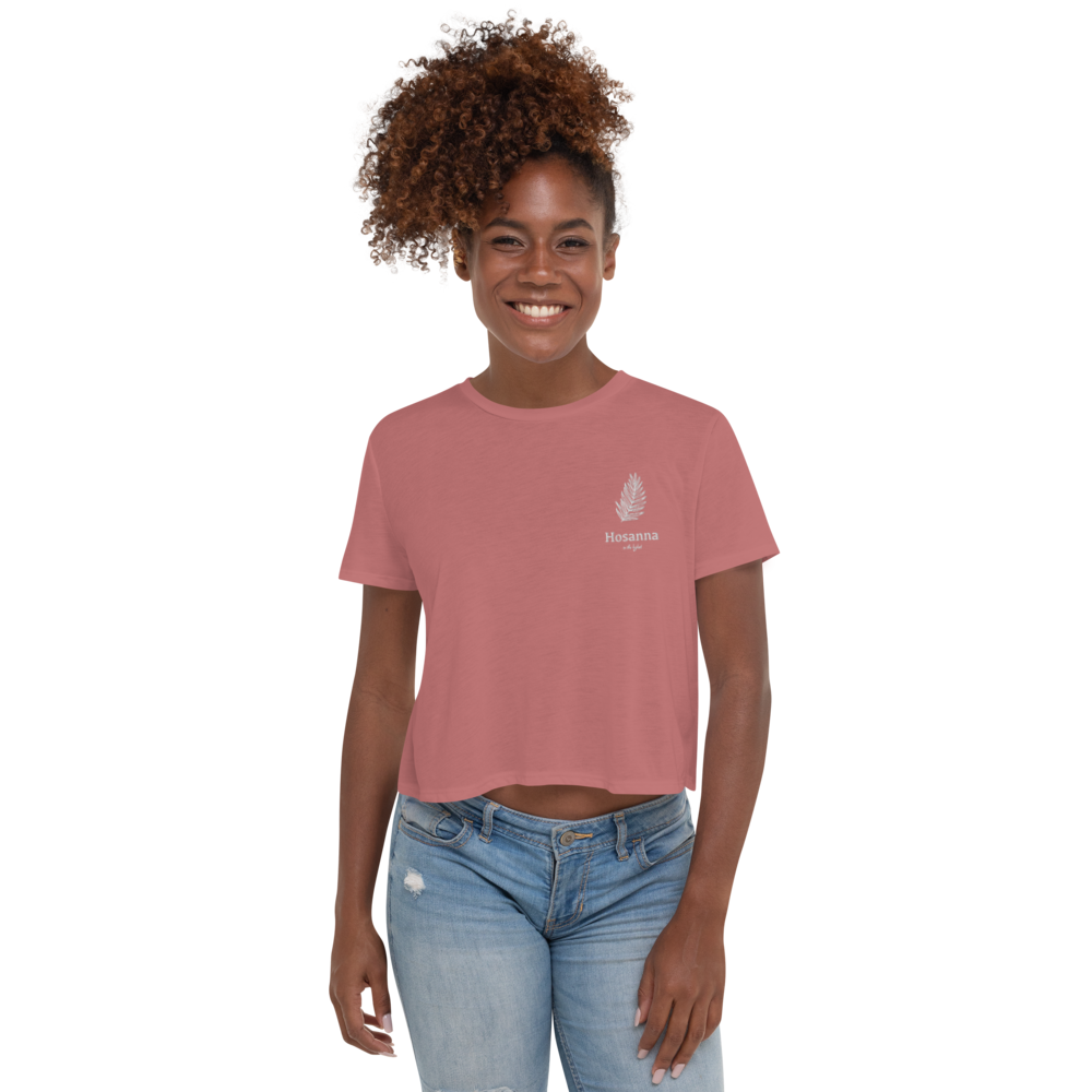 See Mark 11:10 • "Hosanna in the Highest" — Ladies' Crop Top • Shop & Buy Custom-Designed Christian Products & Merchandise Online • Crucifly // Get Fly » Never Die » Testify